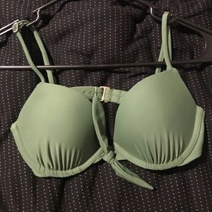 Hollister bathing suit top, green has a fake tie